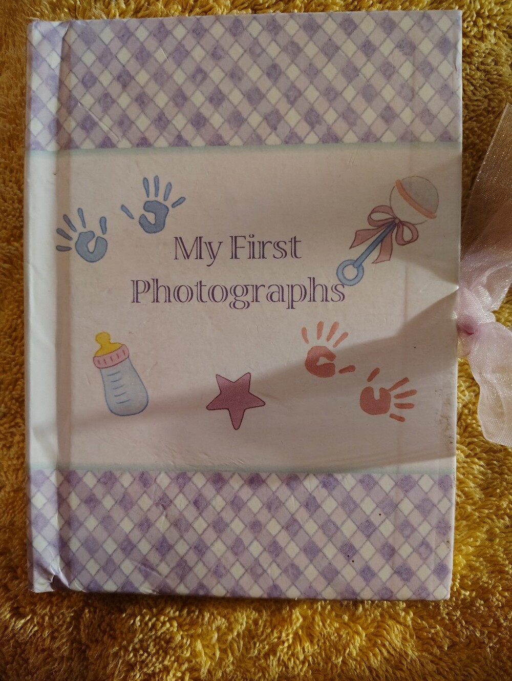 Baby Photo Album "My First Photographs" in Lavender & Pink